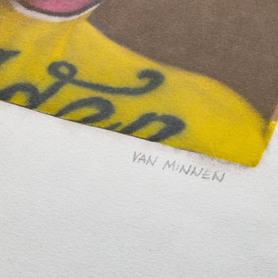 Signature in the corner of a work by Christian Rex van Minnen