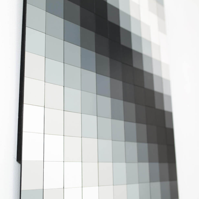 Panels in various shades of grey, Chromadynamica Variable Grey by Felipe Pantone