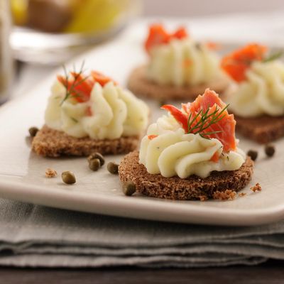 Smoked Salmon and Buttery Mashed Potatoes