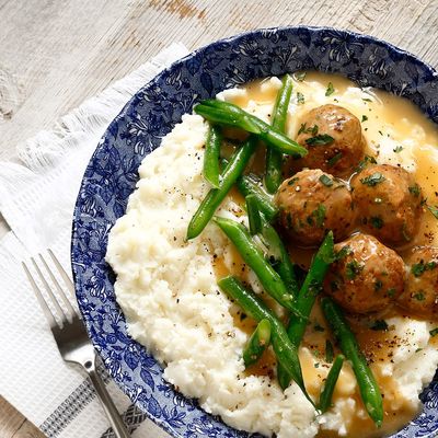 Swedish Meatballs Mashed Potato Bowl