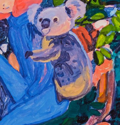 Image of person with koala, Empathy by Makiko Kudo - detail shot