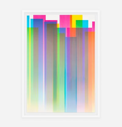 various colour gradient rectangular shapes overlapping