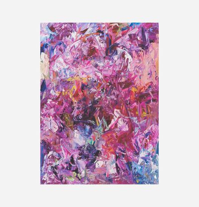 Abstract print with purple brushstrokes, Untitled [1185813]by Chris Succo