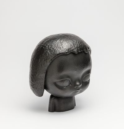Bronze sculpture of person with tears, KIRA (Black) by Roby Dwi Antono