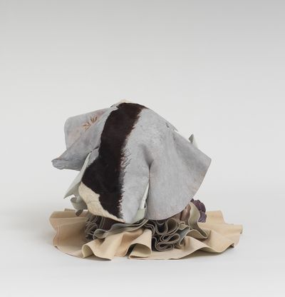 Soft sculpture of leather and cloth, Stratus by Tau Lewis
