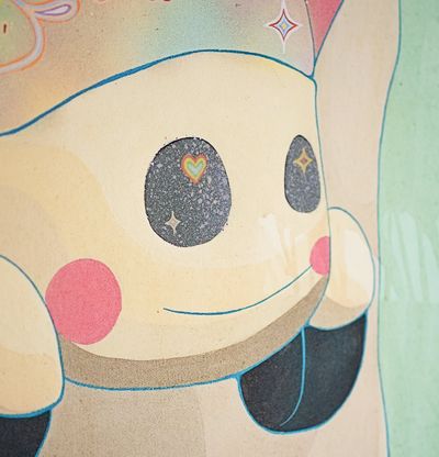 detail of the print edition RABBIT CAR ON THE HEAD