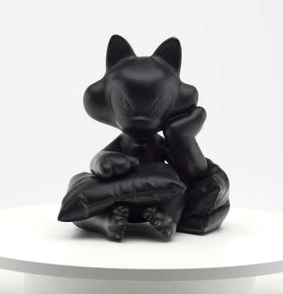 TIDE black cat sculpture