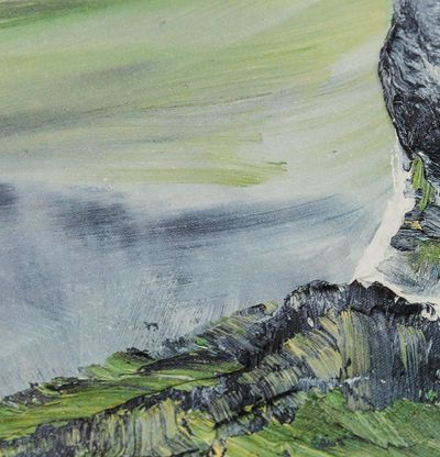 Green mountain landscape with river, Nevertheless #16 by Conrad Jon Godly - detail shot