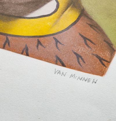 Signature in the corner of a work by Christian Rex van Minnen