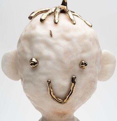 smiling face of a marble octopus