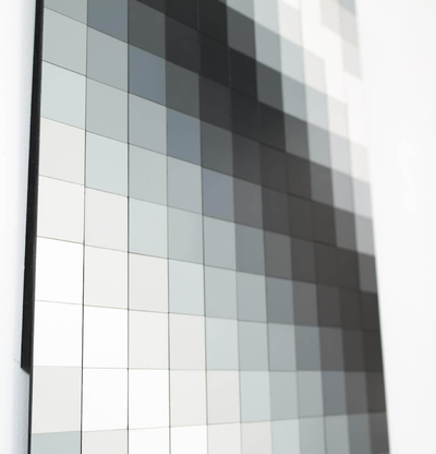 Panels in various shades of grey, Chromadynamica Variable Grey by Felipe Pantone