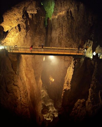 The gorge in the Škocjan Caves.