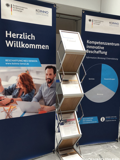 Der Messestand des Kompetenzzentrum innovative Beschaffung