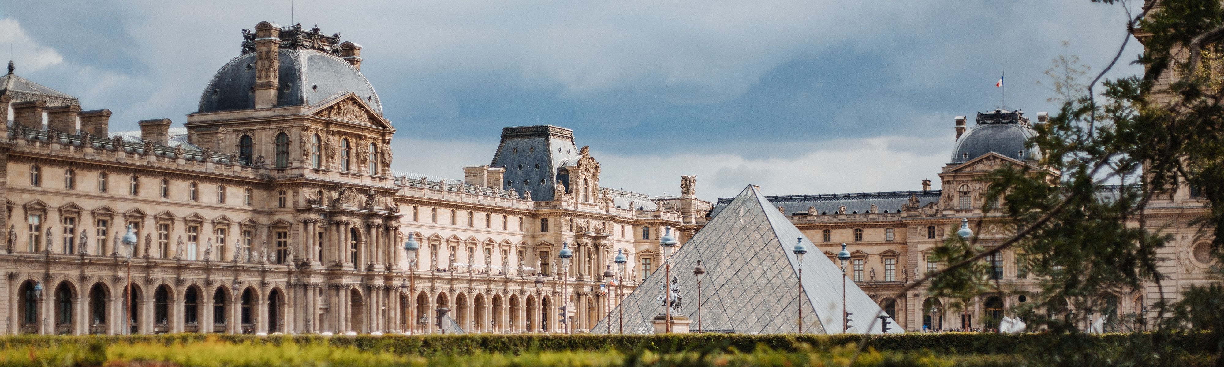 the louvre surrounded by the louvre castle in paris france