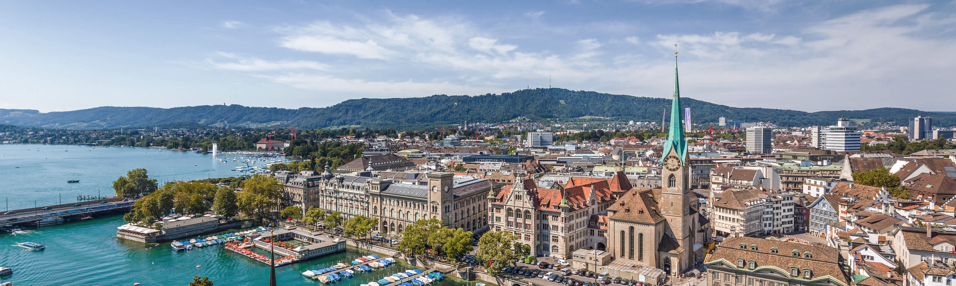 city scape of Zurich switzerland on a sunny day