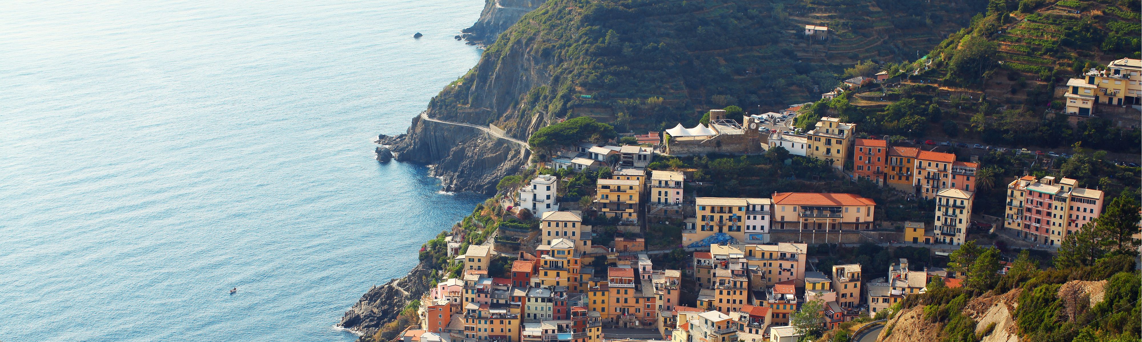 colorful houses along the coast of southern italy