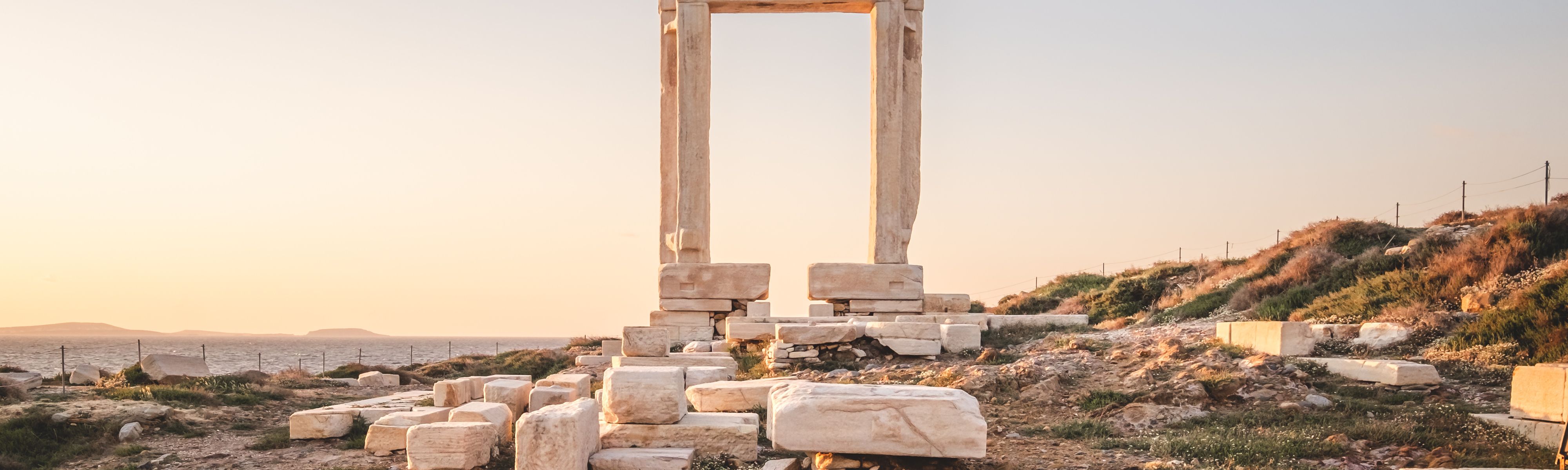 portara ruins in naxos greece