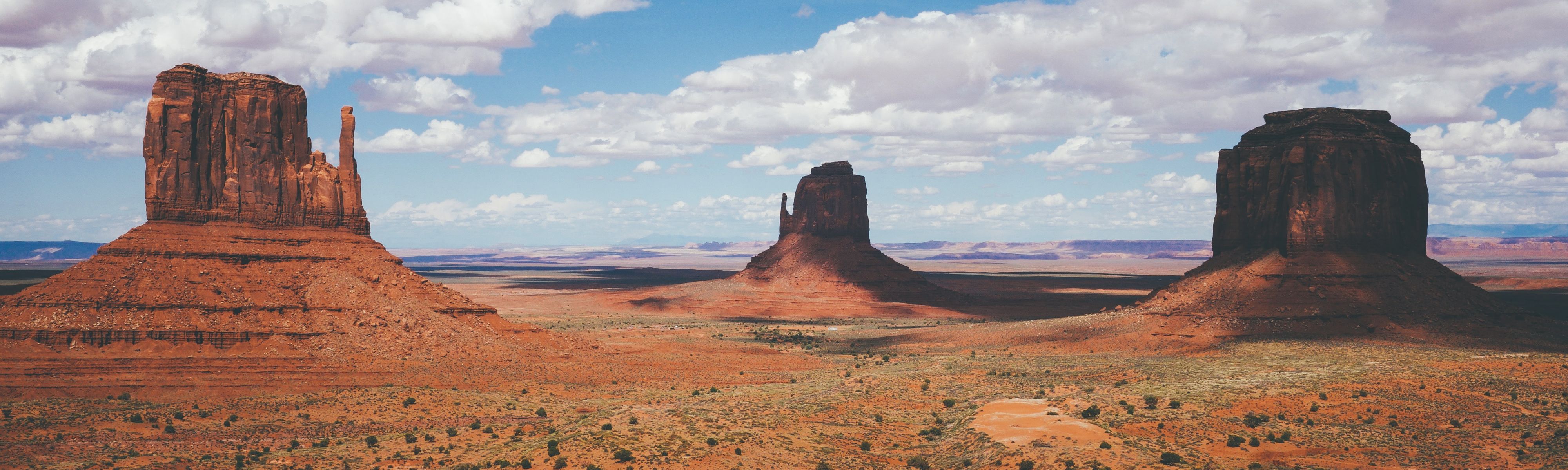 towering sandstone buttes in monument valley in arizona