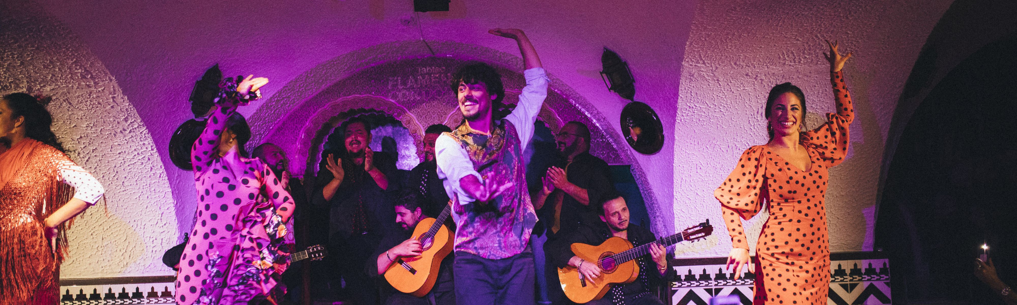spanish dancers performing at a flamenco show in barcelona
