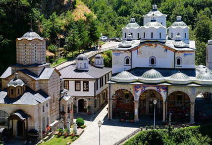 Манастирът "Св. Йоаким Осоговски" край Крива паланка.