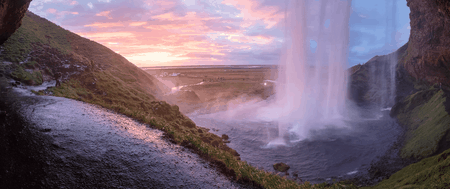 A beautiful waterfall in Iceland.