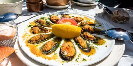 Plate of seafood in Ireland