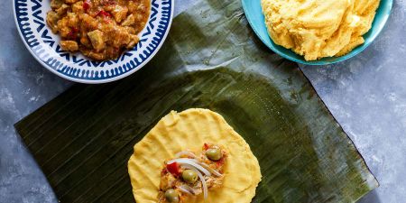 Costa Rica tamales, a dish often eaten during the holidays.