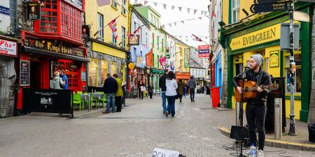 Buskers on Quay Street in Galway, Ireland