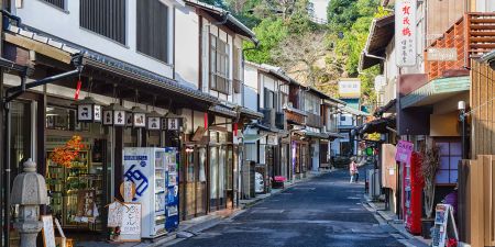 The streets of Miyajima Island, Japan