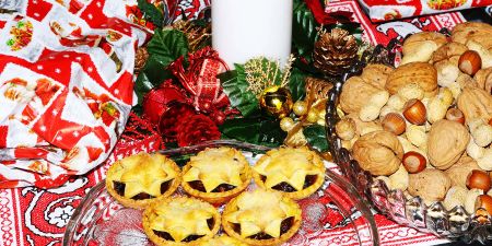 UK holiday tradition leaving minced pies out for Santa on Christmas Eve