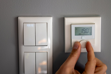 Nastavení teploty na termostatu