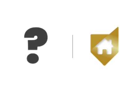otazník badge dům