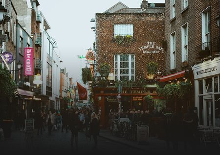Downtown Dublin, Ireland.