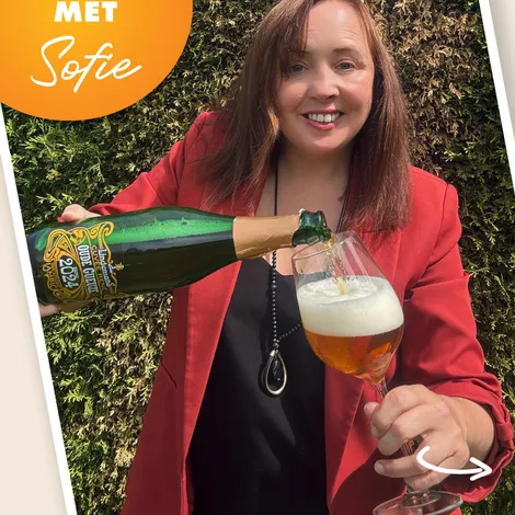 Sante met sofie - lindemans cuvee renee oude geuze