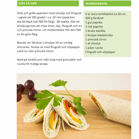 Vegetariska Wrapssnittar