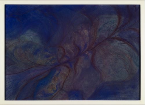 a swirling blue abstract by Marguerite Humeau