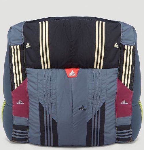 Upcycled Adidas jacket into a lounge chair