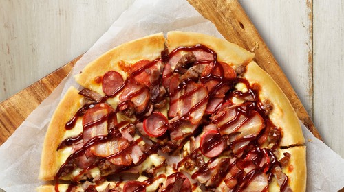 Calories in Pizza Hut BBQ Mega Meatlovers Pizza