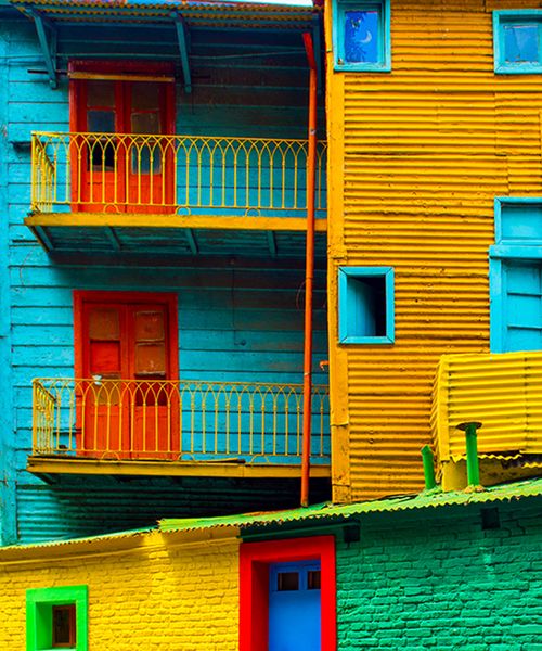 Detail shot of the city of Valparaiso Chile