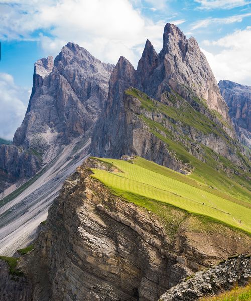 dolomite mountain range in northern italy
