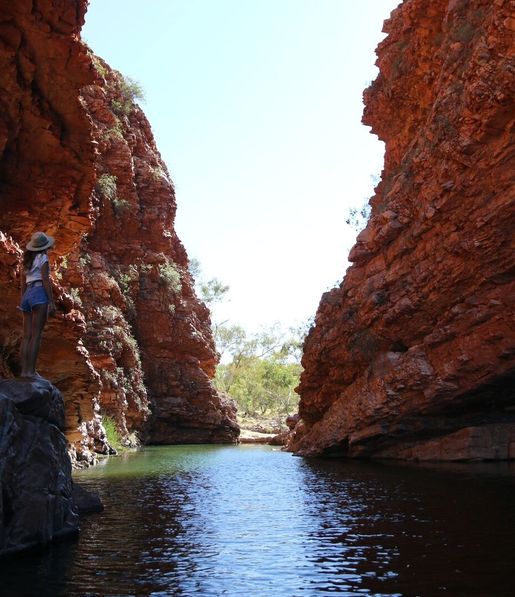 Looking through Simpsons Gaps in the Red Centre