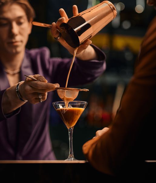 Bols cocktail being created