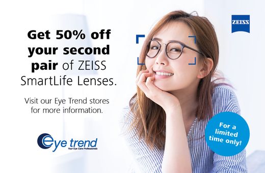 50% off your second pair of SmartLife Lenses at Eye Trend