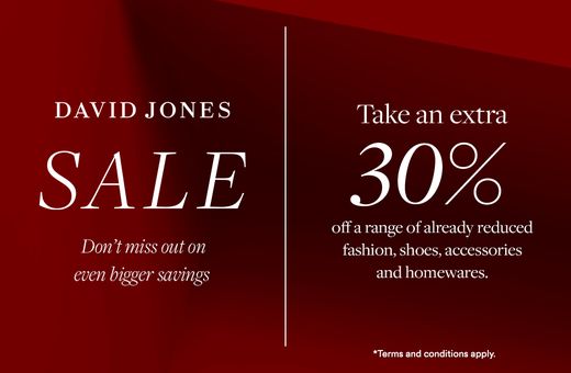 David Jones Clearance – Take an extra 30% Off