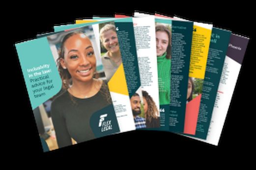 Inclusivity in the legal profession: Spread of printed pages from the report