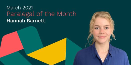  Hannah Barnett Paralegal of the Month