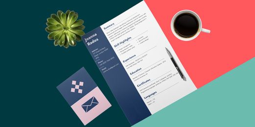 CV Tips Blog Banner - CV with a plant and coffee