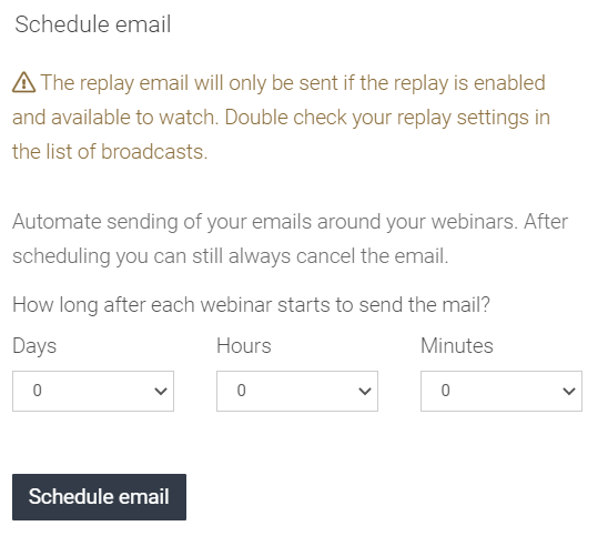 image showing scheduling an email