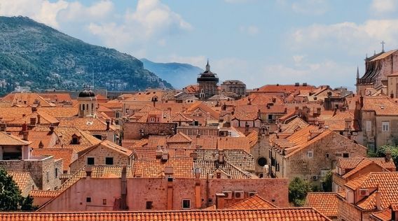 Rooftops in Dubrovnik Croatia