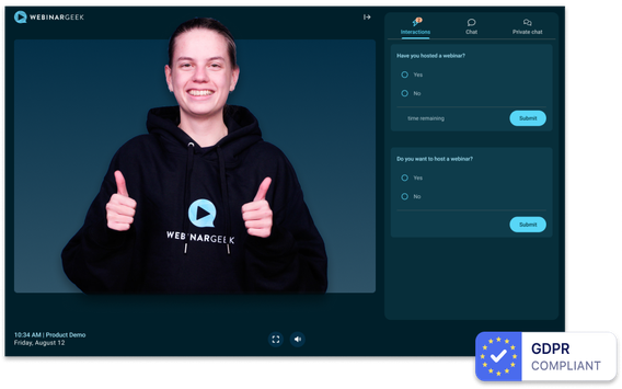 Webinar with Geek with GDPR badge